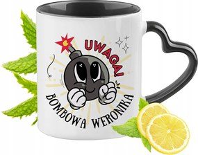 Veronika Bögre Fekete Szív Alakú Füllel Ajándék