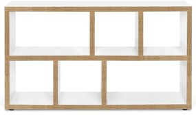 Fehér-natúr színű könyvespolc 150x83 cm Berlin – TemaHome