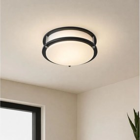 Brilagi - Mennyezeti lámpatest ELARO 2xE27/40W/230V, átmérő 26 cm, fekete
