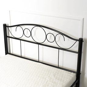 Fém ágy 90 cm Granjeros (fekete) (ágyráccsal). Akció -22%. 1119135