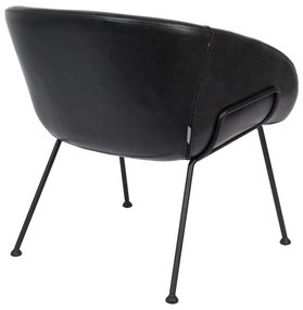 Feston fekete műbőr fotel - Zuiver