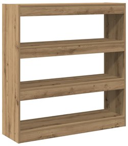 könyvespolc/térválasztó kézműves tölgyből - 100x30x103cm, farostlemezből készült