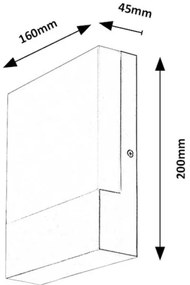 Rabalux 77098 - LED Kültéri fali lámpa GIMONE LED/10W/230V IP44 fehér