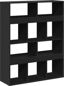 vidaXL fekete szerelt fa térelválasztó 100 x 33 x 125,5 cm