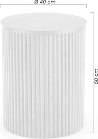 Tamis kerek dohányzóasztal 40 cm - natúr