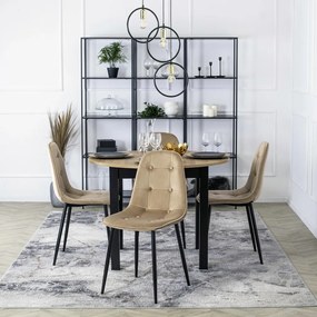 Bézs Bársony Étkezőszék ARIS