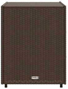 barna polyrattan kerti tárolószekrény 55 x 59 x 69 cm