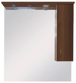 VERTEX Bianca Plus 85 fürdőszoba bútor felsőszekrény, aida dió színben, jobbos nyitásirány (Szekrény)