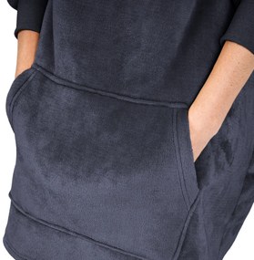 4Home Antracit mikroplüss gyapjú hatású takarópulóver, uni S - gyerek