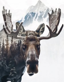 Poszter 21x29,7cm Szarvas Az erdő szelleme