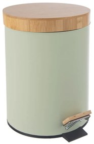 Világoszöld fém pedálos szemetes 5 l Greenish – Orion