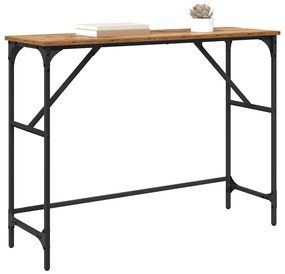 vidaXL Konzolasztal Öreg fa 100 x 32 x 75 cm Faanyag