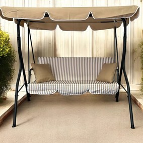 Kerti hinta 3 személyre - bézs