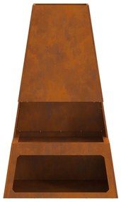 Tűzrakó Barna 60 x 35 x 100 cm időjárásálló acél
