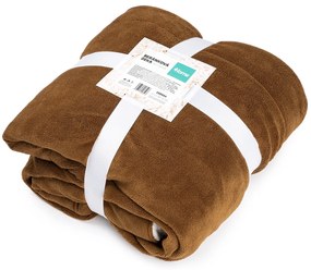 4Home gyapjú hatású pléd, sötétbarna, 150 x 200 cm