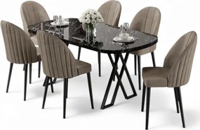 Kaye - Black Marble, Cappuccino