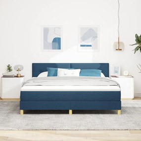 Box Spring Ágy matraccal Kék 180x200 cm Szövet