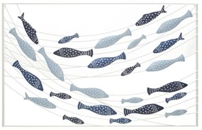 Fém fali dekoráció 96,5x61 cm Pesci – Mauro Ferretti