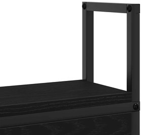 Tárolós Fejtámla Töltő Állomással Musta tammi 150 cm Faanyag