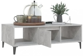 betonszürke szerelt fa dohányzóasztal 103,5 x 60 x 35 cm