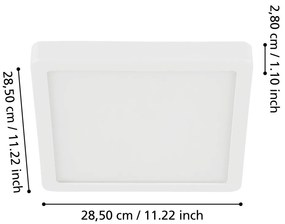 Fehér LED mennyezeti lámpa 28,5x28,5 cm FUEVA 5 – EGLO