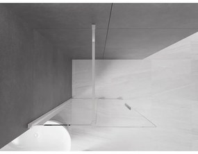 Mexen Velar, nyílásba tolóajtó Walk-In típusú 85 cm, 8 mm átlátszó üveg, króm, 871-085-000-03-01