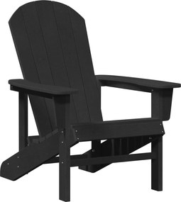 vidaXL Adirondack szék Fekete 82 x 74 x 92 cm HDPE