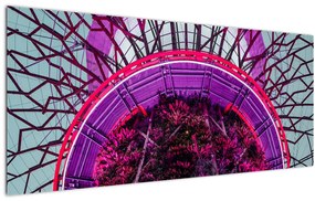 Absztrakt kép - lila ágak (120x50 cm)
