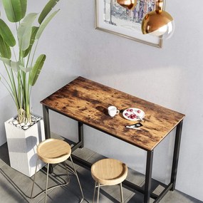 Konyhai bárasztal, rusztikus barna 120x60x90cm
