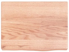 világosbarna kezelt tömör tölgyfa fali polc 40x30x(2-4) cm