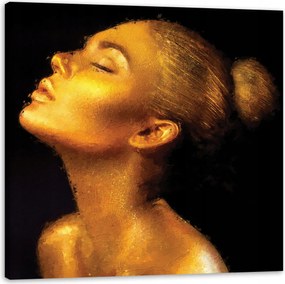 Vászonkép Arany Nő Művészet Arc 50X50 cm