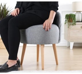 NIKI puff, átmérő 46 cm, elegáns szürke