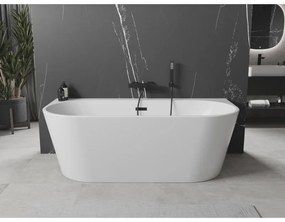 Mexen Oval+, falhoz szabadon álló kád 170 x 80 cm, fehér fényes, fekete matt, 52681708000-70