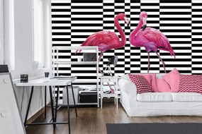 Fotótapéta - Flamingo 3D (152,5x104 cm)