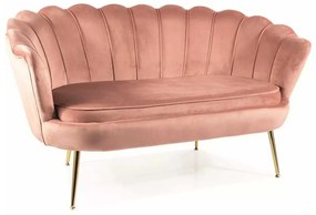 Ionia Velvet kanapé, kétüléses, rózsaszín