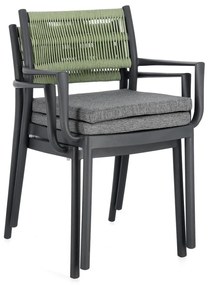 Szürke műanyag kerti szék szett 4 db-os Alvin – Bizzotto