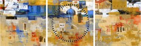 Kép - siratófal, Jerusalem, Israel (órával) (90x30 cm)