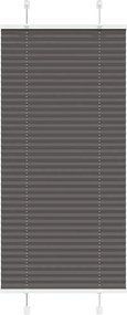 vidaXL pliszírozott redőny fekete 55x150 cm szövetszélesség 54,4 cm