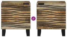 Éjjeli szekrények - 2 db, 40x33,5x46 cm, tömör mangófából
