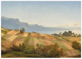 Üveg kép - Alexandre Calame, Swiss Landscape, reprodukciók (70x50 cm)