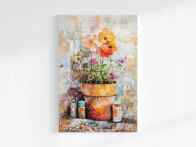 Vászonkép Canvas Dekoráció Színes Virágok Virágcserép Növények 40x60