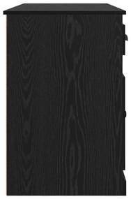 vidaXL Íróasztal szekrénnyel Fekete tölgy 154,5 x 50 x 75 cm Faanyag