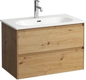 Laufen Lua fürdőszobaszekrény mosdóval 80x52,5x45,5 cm vad tölgy H8600872671041