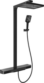 Mexen Zoom falon kívüli zuhanykészlet esőztetővel és csappal, fekete - 78101-70