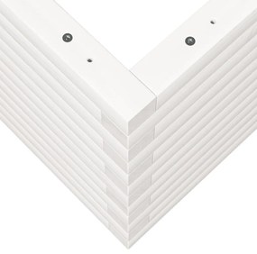 fehér tömör fenyőfa kerti virágláda 110 x 40 x 45,5 cm