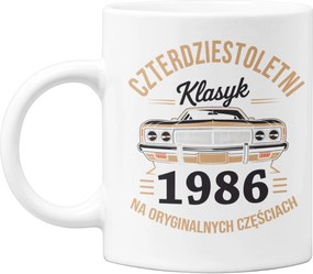 Születésnapi Bögre Ajándék "negyvenéves Klasszikus 1986 Eredeti C
