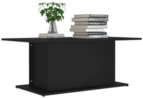 Fekete szerelt fa dohányzóasztal 102x55,5x40 cm
