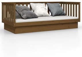 mézbarna tömör fenyőfa kanapéágy 100 x 200 cm