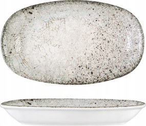 Ovális porcelán tál szürke mély Wilmax 30,5 x 18 cm
