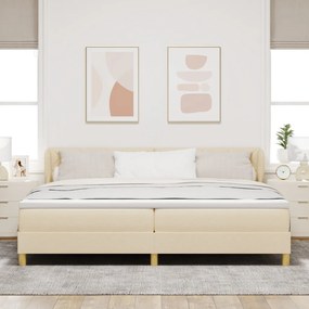 Boxspring Ágy Matracra - Krém - 200x200 cm - Szövet